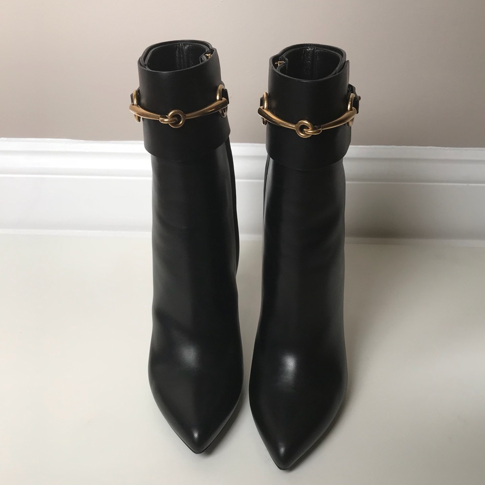 SOLD Gucci Horsebit Leather Ursula Ankle Boots - Picture 3 of 8
